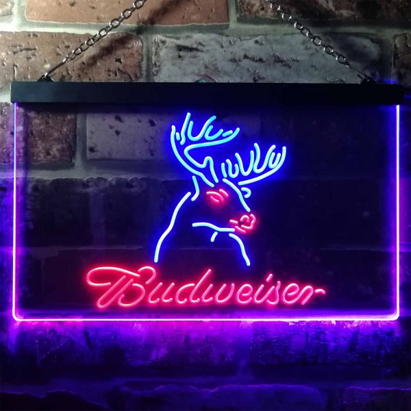 Budweiser Deer Stag Neon-Like LED Sign